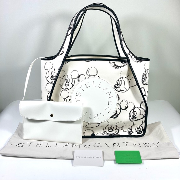 Stella McCartney Disney Fantasia Mickey Mouse Cotton X-Large Tote With Pouch NEW - Picture 4 of 17